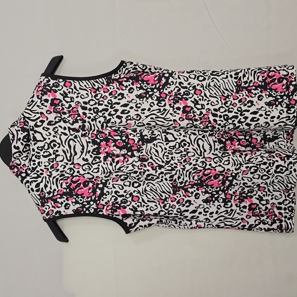 Tail Womens Small Sleeveless Black Pink Zebra Print Top - Picture 2 of 10